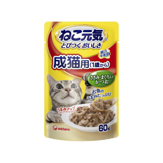 Neko Genki Pouch for Adult Cats with Chicken and Tuna 60g