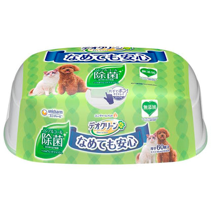 Unicharm Deo Clean Alcohol-Free Disinfecting Wet Wipes 60 Sheets