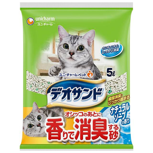 Unicharm Deo Sand Natural Soap Scent Cat Litter 5000ml