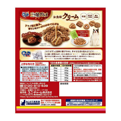 Uni-Charm Mitsuboshi Gourmet Fish Flavor Cream with Fish and Chicken Flakes Assortment 180g