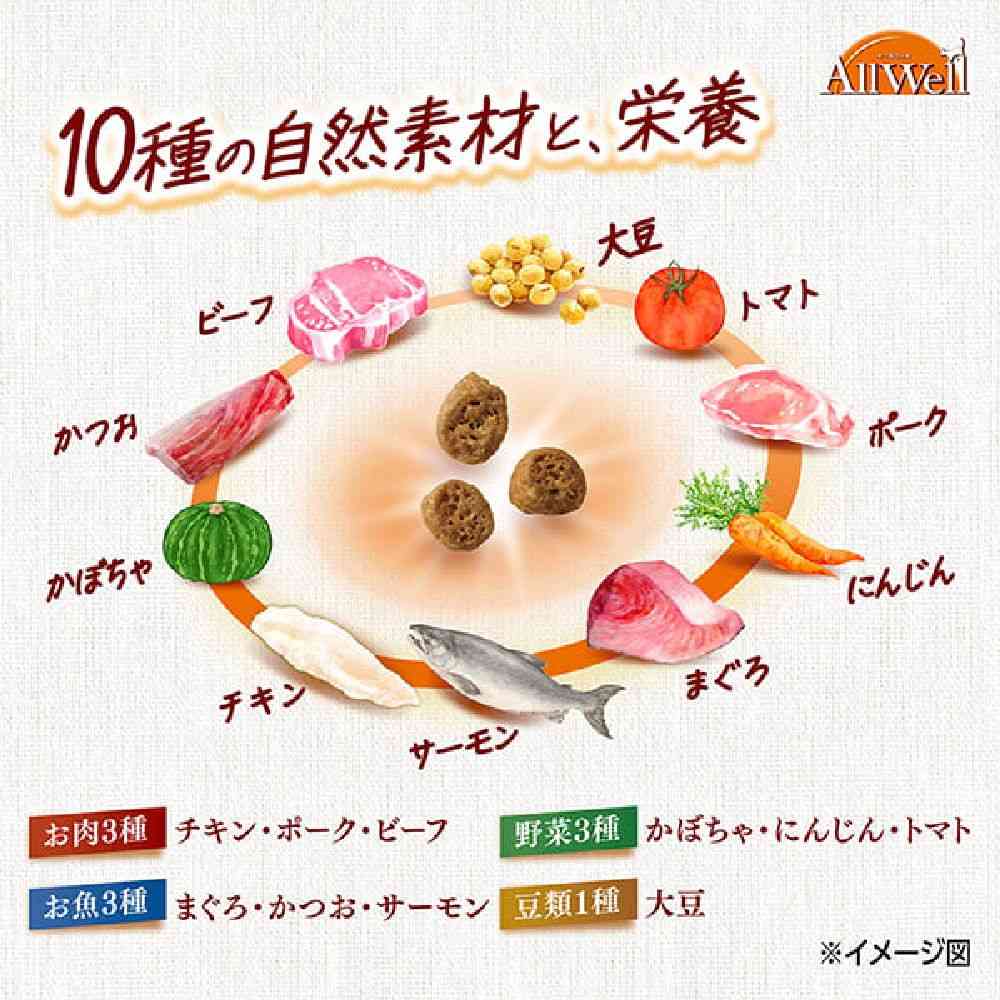 Uni-Charm AllWell 10 Varieties for Cats 10 Years and Older Kidney Salmon & Tuna 1.2kg