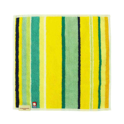 LTDSJapon Imabari Towel Handkerchief Citronelle Jonquille Acid Turquoise 1 Piece