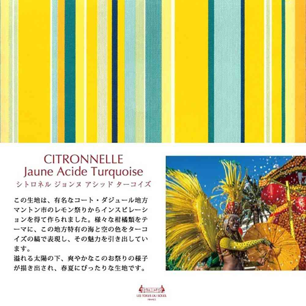 LTDSJapon Imabari Towel Handkerchief Citronelle Jonquille Acid Turquoise 1 Piece