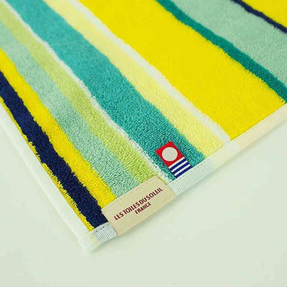 LTDSJapon Imabari Towel Handkerchief Citronelle Jonquille Acid Turquoise 1 Piece