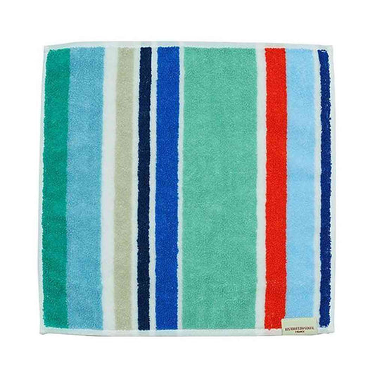LTDSJapon Imabari Towel Handkerchief Petit Capri Blanc Turquoise 1 Piece