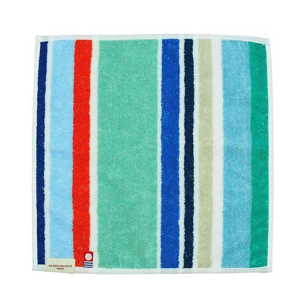 LTDSJapon Imabari Towel Handkerchief Petit Capri Blanc Turquoise 1 Piece