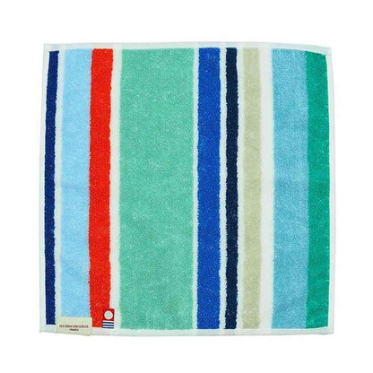 LTDSJapon Imabari Towel Handkerchief Petit Capri Blanc Turquoise 1 Piece