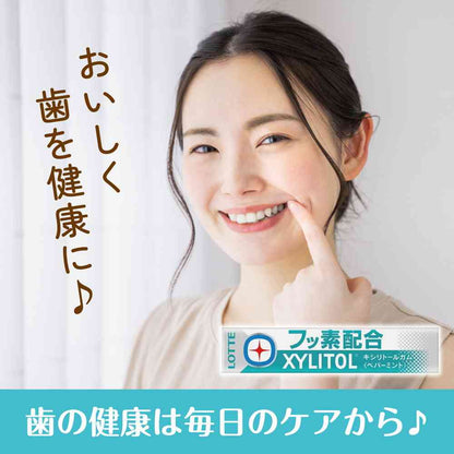 Lotte Xylitol Gum + Fluoride <Peppermint> 14 Pieces