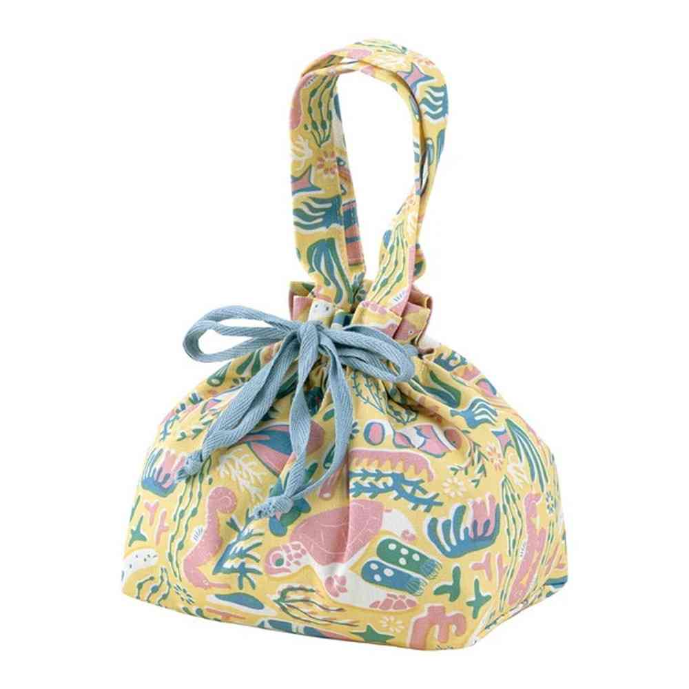 Ribuhato Lunch Drawstring Bag CORAL REEF