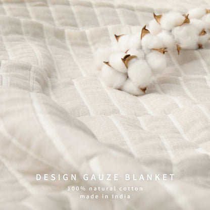 Design Gauze Blanket Single Approx. 140×200cm Line