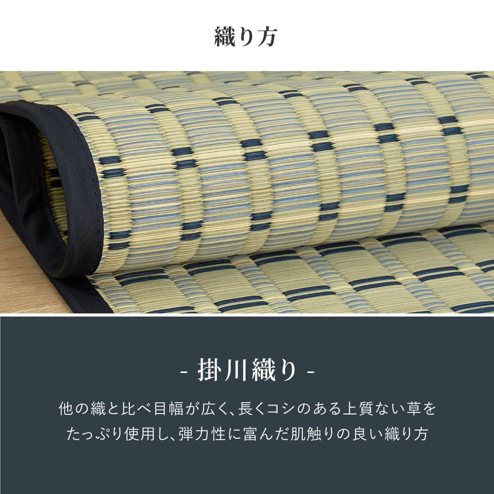 Igusa Carpet Kiyosumi Edo 8 Tatami Blue