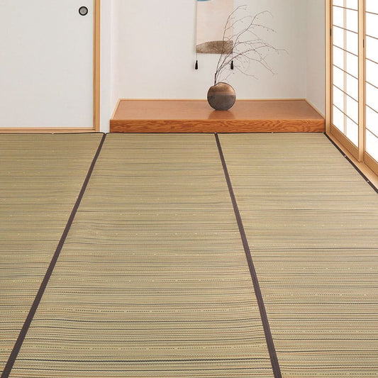Igusa Carpet (Backed) Cool Edo Room 8 Tatami Brown