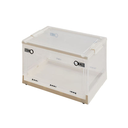 Foldable Storage Box Clear L 42L 4-Pack