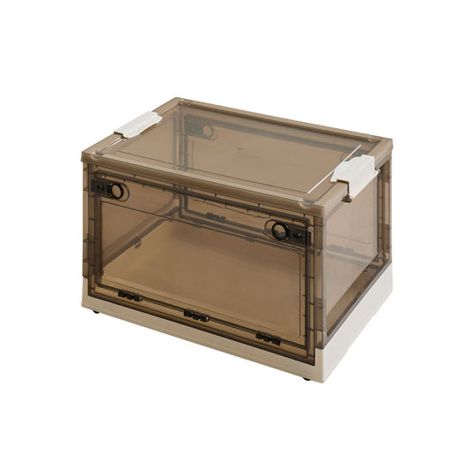 Foldable Storage Box Smoke L 42L 4-Pack