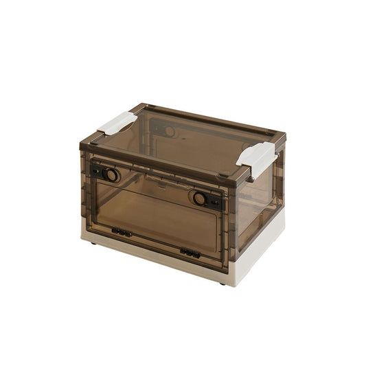 Foldable Storage Box Smoke S 20L Set of 5