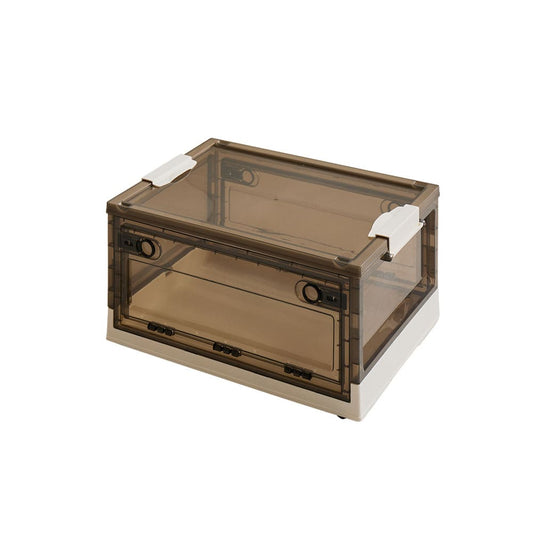 Foldable Storage Box Smoke M 30L Set of 5