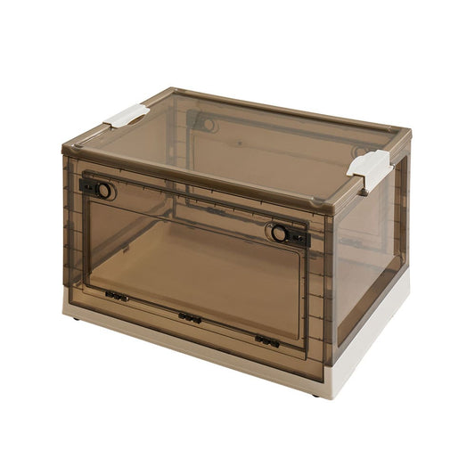 Foldable Storage Box Smoke XL 66L Set of 5