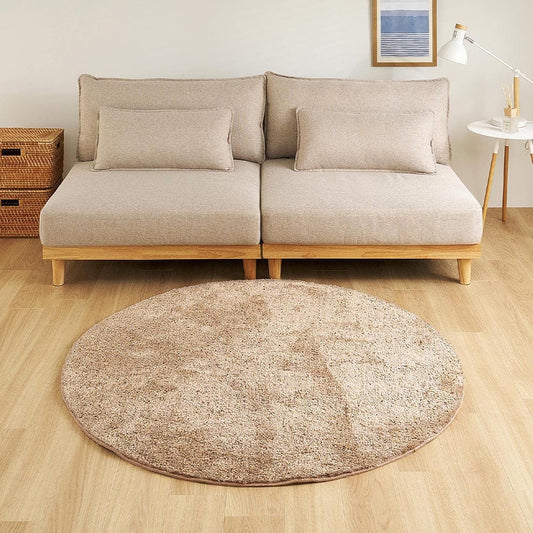 Mix Shaggy Rug Griva Approx. 130cm Round Brown