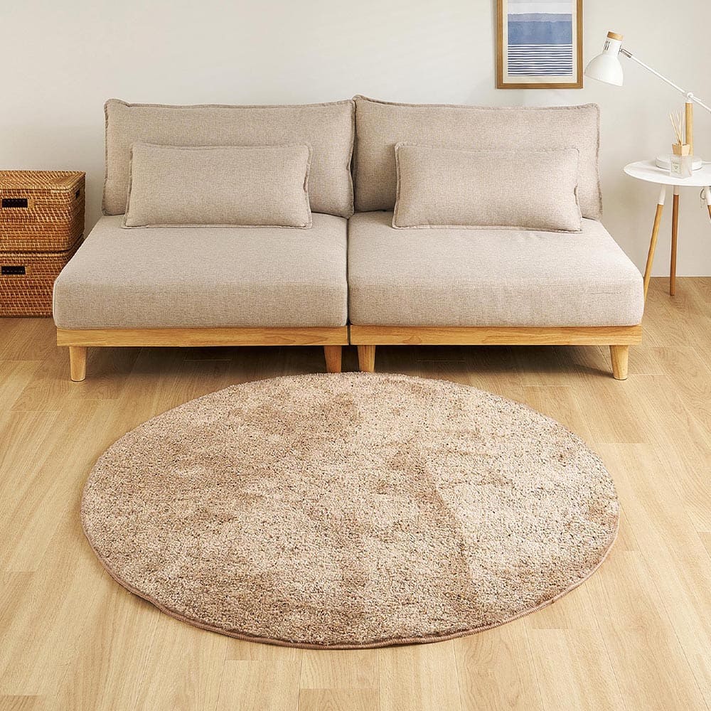 Mix Shaggy Rug Griva Approx. 190cm Round Brown