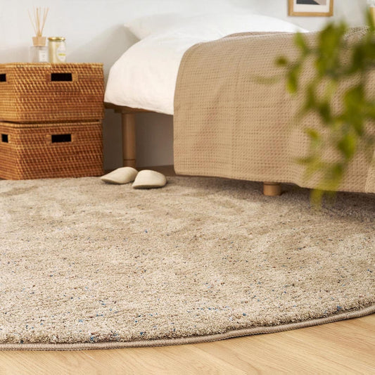 Mix Shaggy Rug Griva Approx. 190cm Round Sand Beige