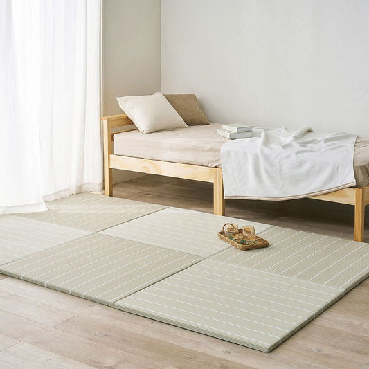 【6枚組】い草風置き畳 コトリナ ベージュ約82×82×2.5cm 【直送品】 返品・キャンセル・他商品と同時購入は不可