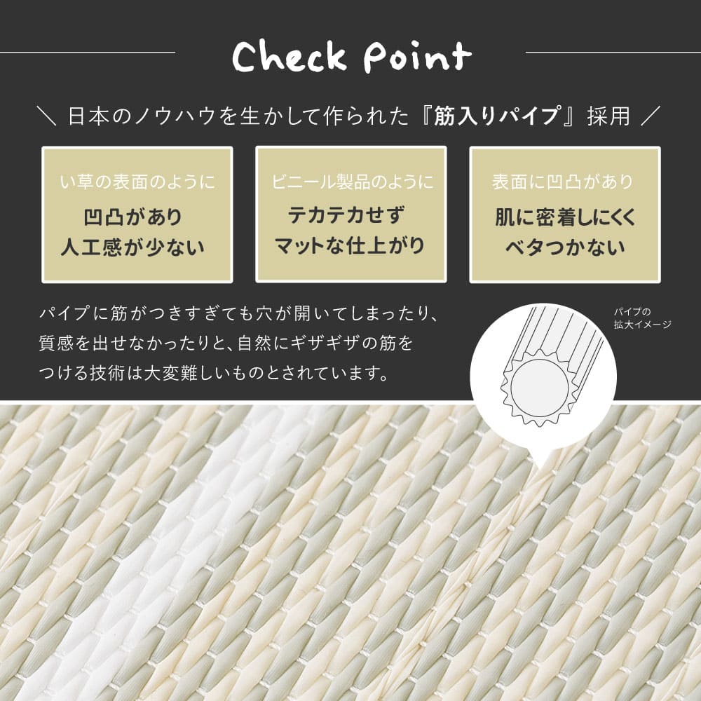 【6枚組】い草風置き畳 コトリナ ベージュ約82×82×2.5cm 【直送品】 返品・キャンセル・他商品と同時購入は不可