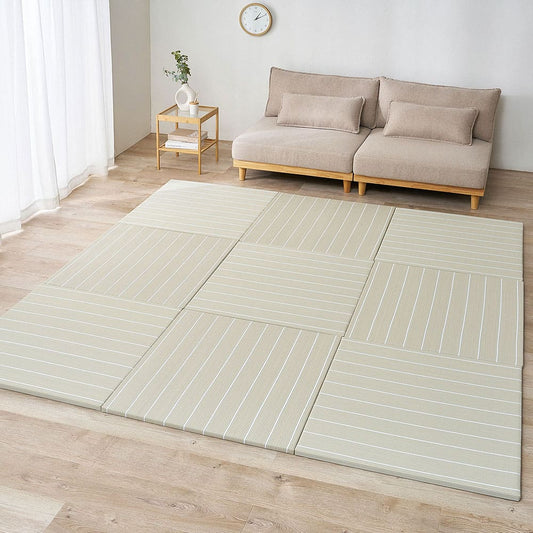 9-Piece Igusa Style Tatami Mat Kotolina Beige