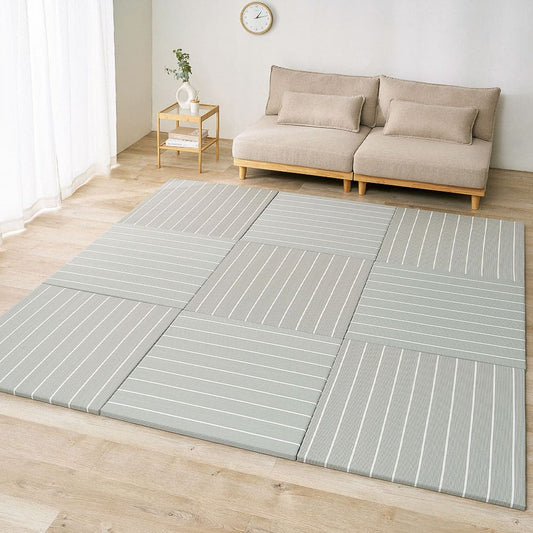 9-Piece Igusa Style Tatami Mat Kotolina Gray