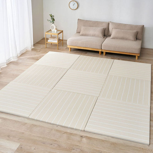 9-Piece Igusa Style Tatami Mat Kotolina Light Beige