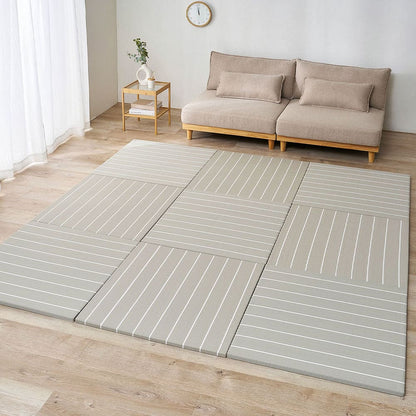 9-Piece Igusa Style Tatami Mat Kotolina Light Gray