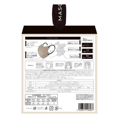 Sun Smile Mask Code 3D Mask M Greige 30 Sheets
