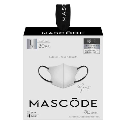 Sun Smile Mask Code 3D Mask L Gray 30 Sheets