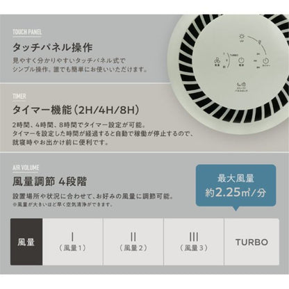高機能 空気清浄機 sumuu ウキレ モスグレー 【直送品】 返品・キャンセル・他商品と同時購入は不可