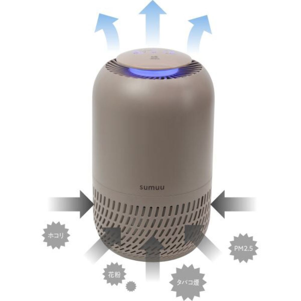 高機能 空気清浄機 sumuu ウキレ モスグレー 【直送品】 返品・キャンセル・他商品と同時購入は不可