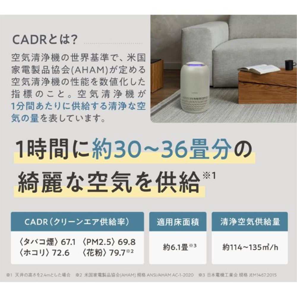 高機能 空気清浄機 sumuu ウキレ モスグレー 【直送品】 返品・キャンセル・他商品と同時購入は不可
