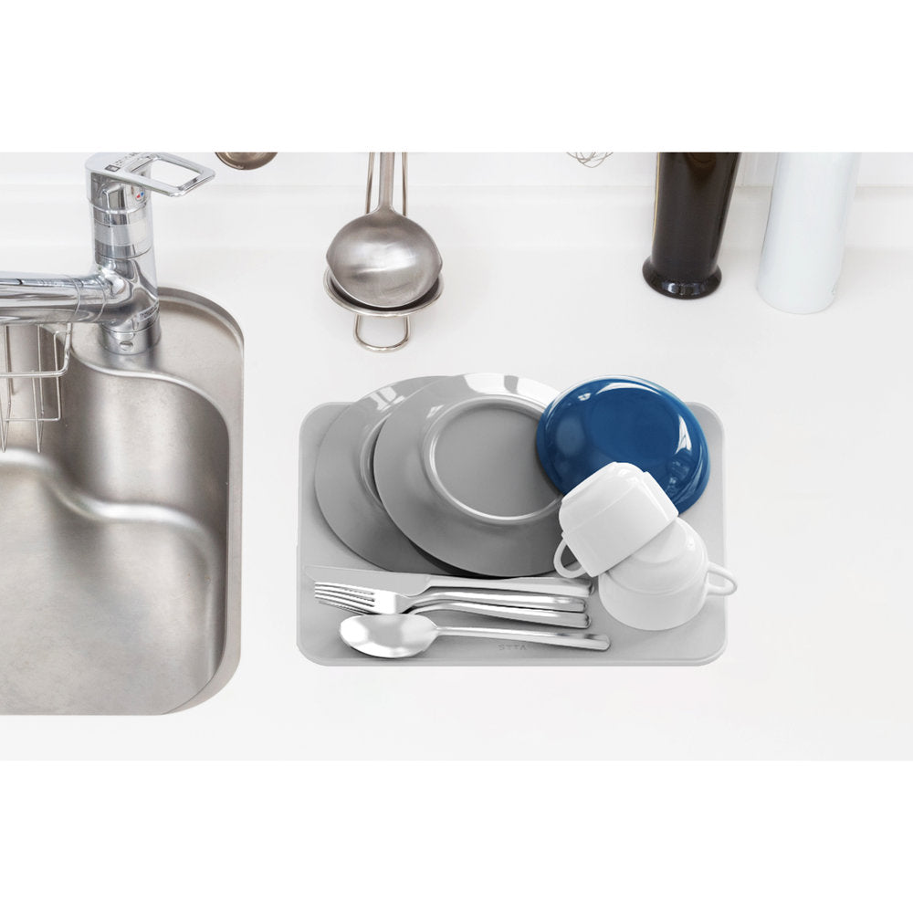 Aion Ultra Fast-Drying & Ultra Absorbent Draining Mat & Cloth L Size Light Gray