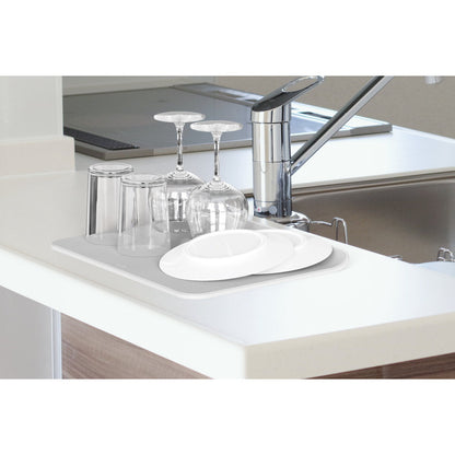 Aion Ultra Fast-Drying & Ultra Absorbent Draining Mat & Cloth L Size Light Gray
