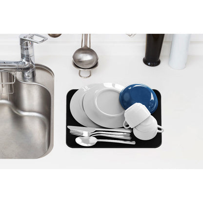 Aion Ultra Fast-Drying & Ultra Absorbent Draining Mat & Cloth L Size Black