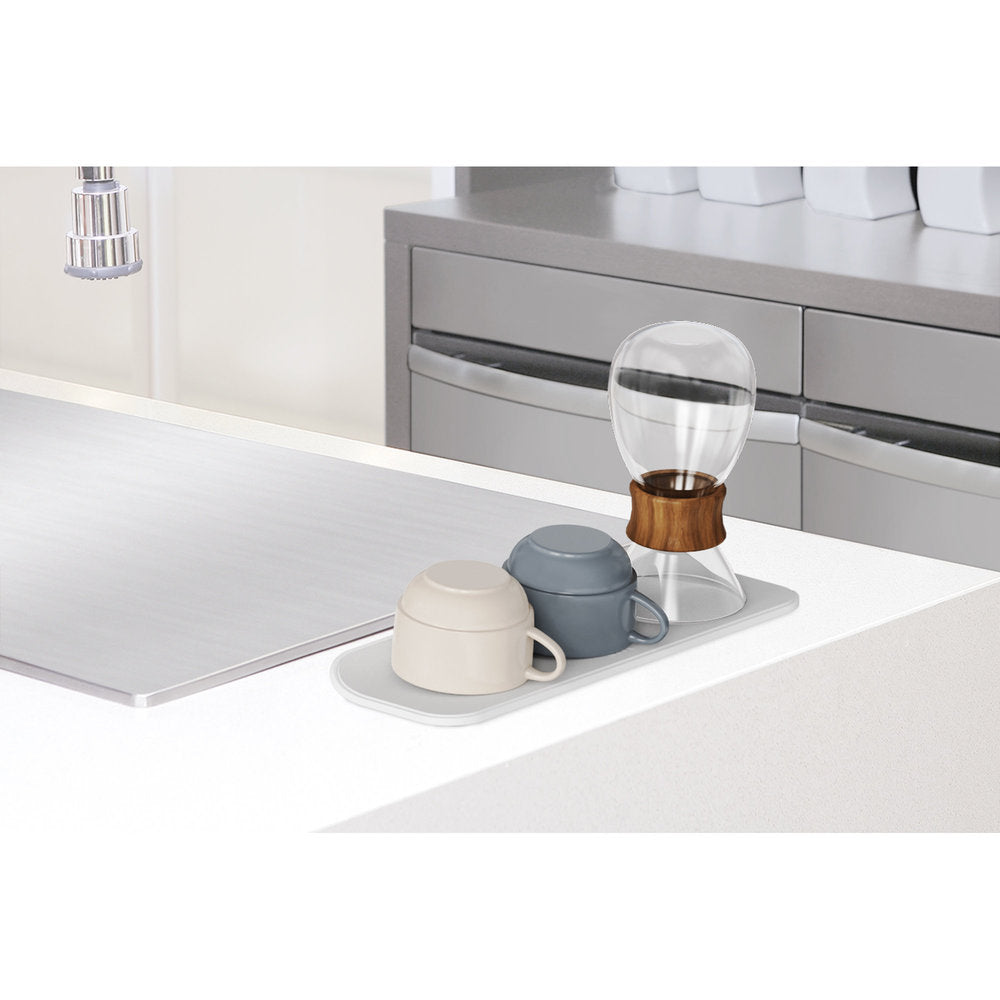 Aion Ultra Fast-Drying & Ultra Absorbent Draining Mat & Cloth M Size Light Gray