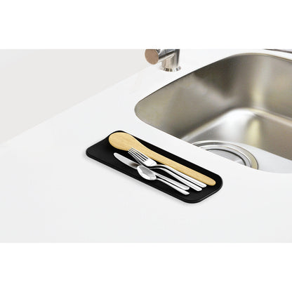 Aion Ultra Fast-Drying & Ultra Absorbent Draining Mat & Cloth M Size Black