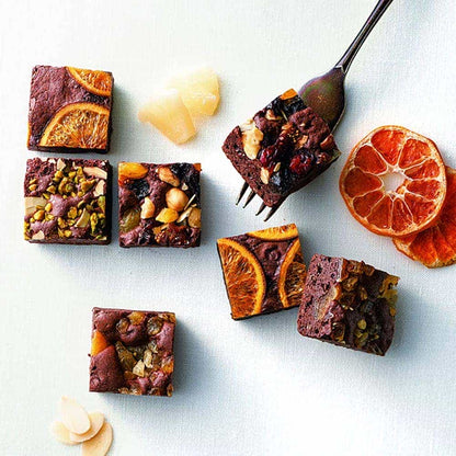 Luxurious Brownies with Nuts and Dried Fruits 16 Pieces
