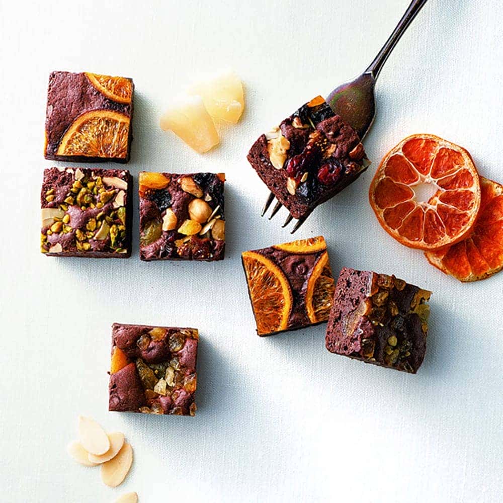 Luxury Brownies with Nuts and Dried Fruits