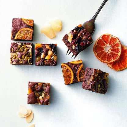 Luxury Brownies with Nuts and Dried Fruits