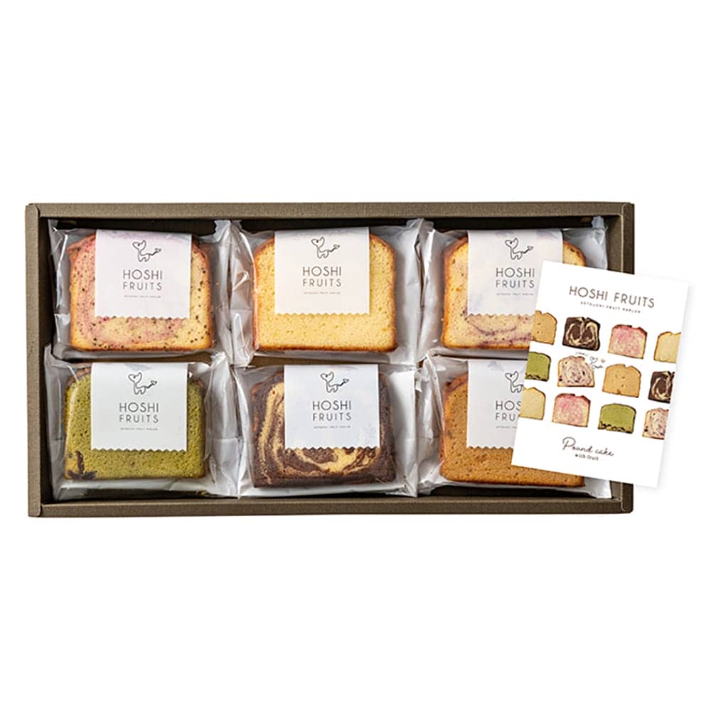 Hoshi Fruits Moist Fruit Pound Cake 6 Pieces
