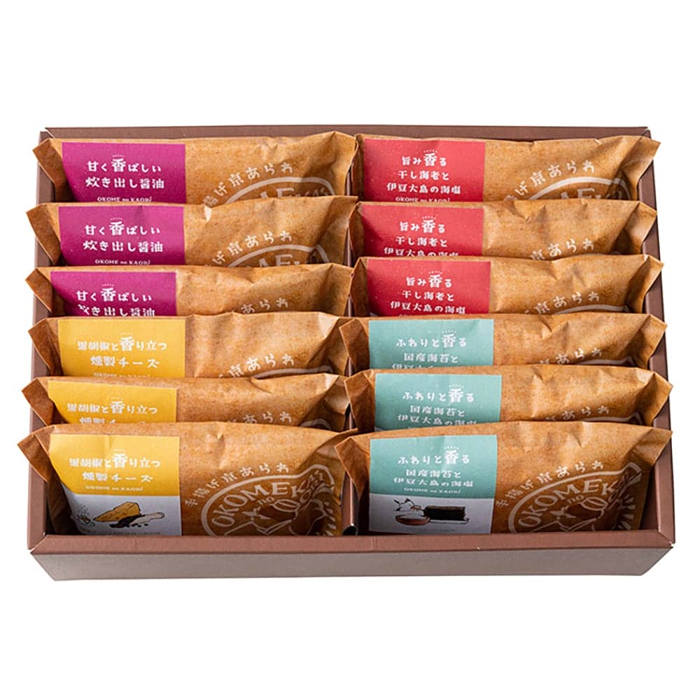 OKOMEnoKAORI Hand-Fried Kyoto Arare 12 Bags