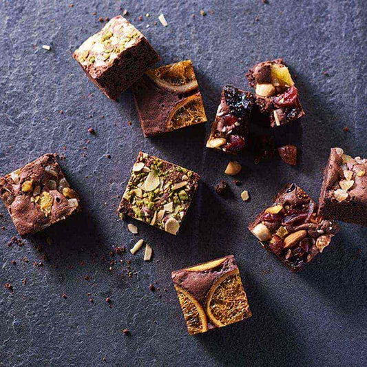 Luxurious Brownies with Nuts and Dried Fruits 10 Pieces