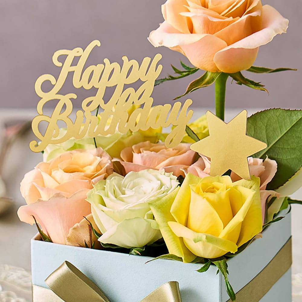 Hoshi Farm Cubic Birthday Roses M Passion