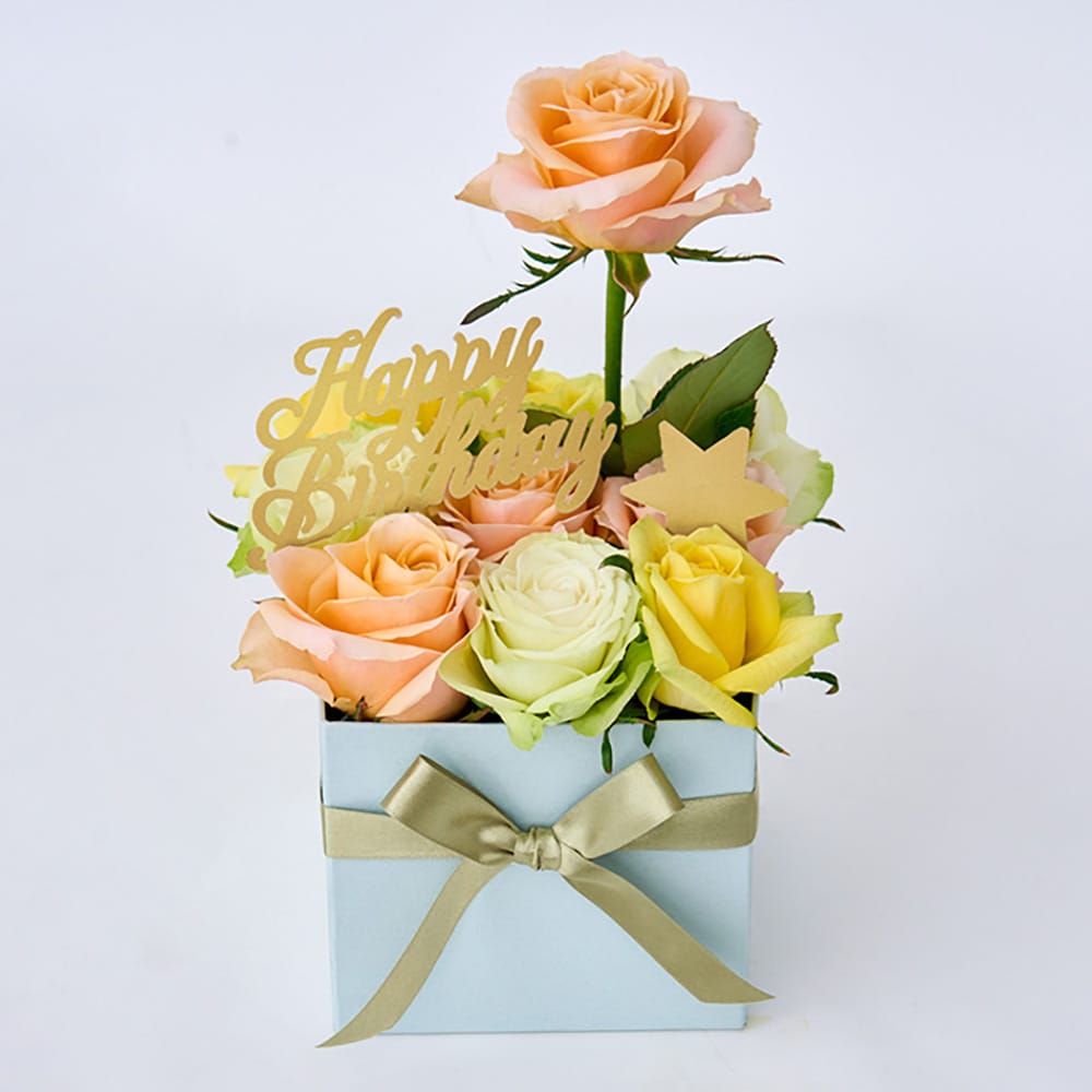 Hoshi Farm Cubic Birthday Roses M Passion