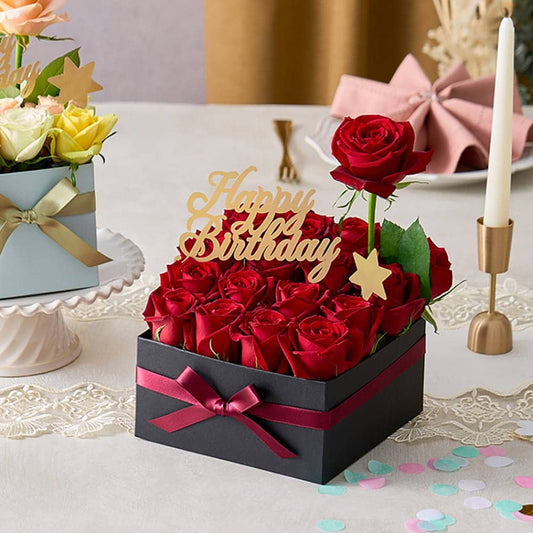 Hoshi Farm Cubic Birthday Roses L Rouge