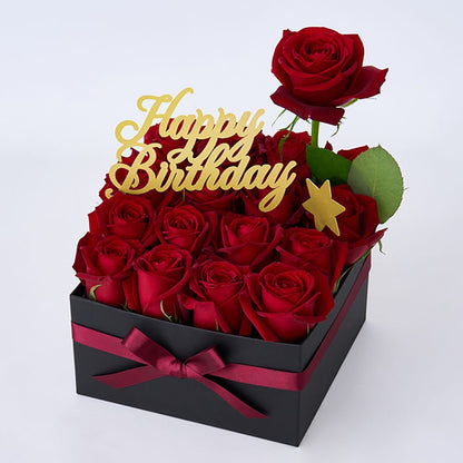 Hoshi Farm Cubic Birthday Roses L Rouge